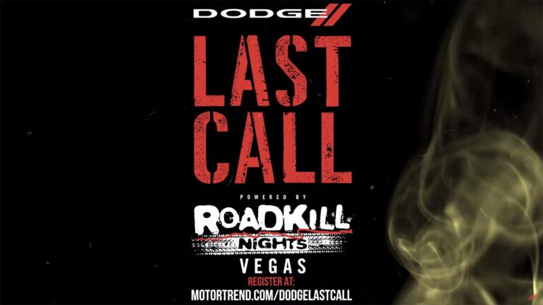 Dodge Poster Last Call Roadkill black background