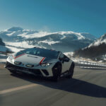 White Huracan Sterrato on Road