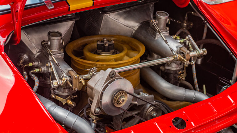 Close up Flat Six Engine