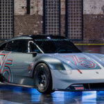 silver and grey Porsche 357 display room
