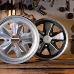 two wheels silver and black fuchs wheels