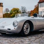 Porsche 550 Spyder in a European town