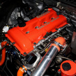 Orange valve cover for an SR20
