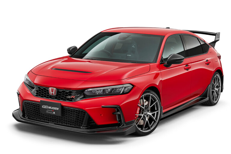 Red Mugen FL5 Civic Type R shown on a white background