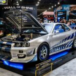 Fast and Furious Gray Blue throtl nissan skyline gt-r r34 at SEMA 2024